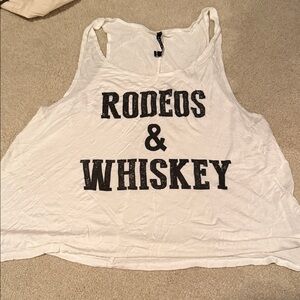 Triumph White Tank Top with Black Text